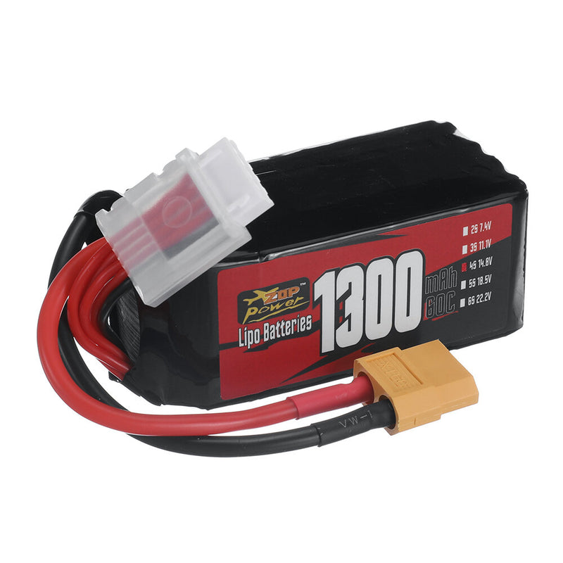 ZOP Power 4S 14.8V 1300mAh 60C 19.24Wh LiPo Battery XT60 Plug for RC Drone