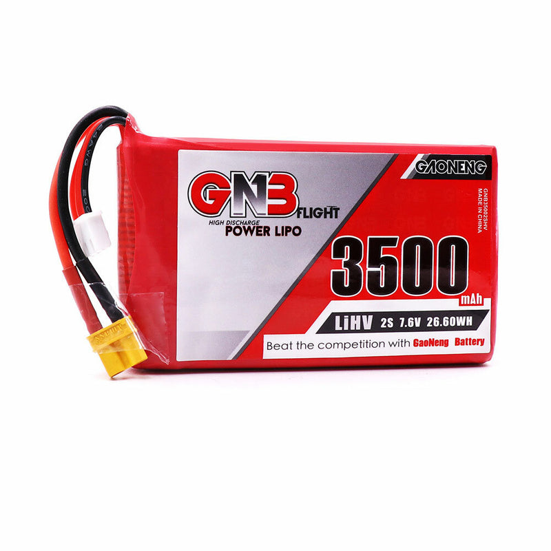 Gaoneng GNB 7.6V 3500mAh 2S HV LiPo Battery XT30 Plug for QX7 Transmitter