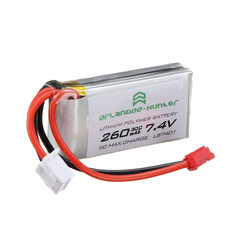 Orlandoo Hunter 7.4V 260mAh 30C 2S Lipo Battery PH2.0 Plug for OH32A02 OH32A03 OH35A01 1/32 1/35 RC Car