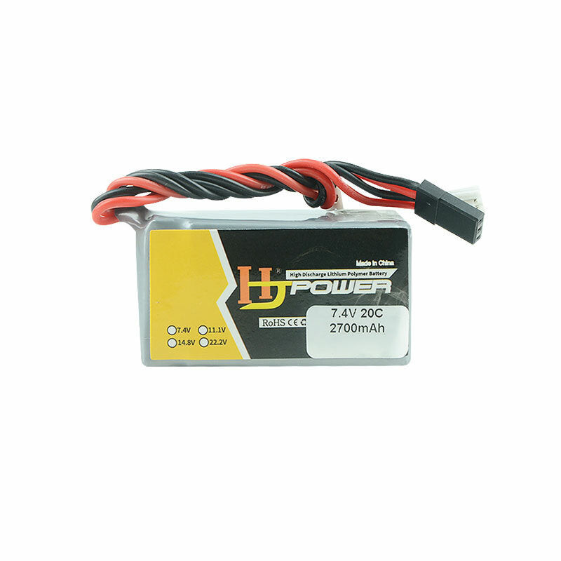 HJ Power 7.4V 2700mAh 20C 2S LiPo Battery JR Plug for LRP VTEC Receiver