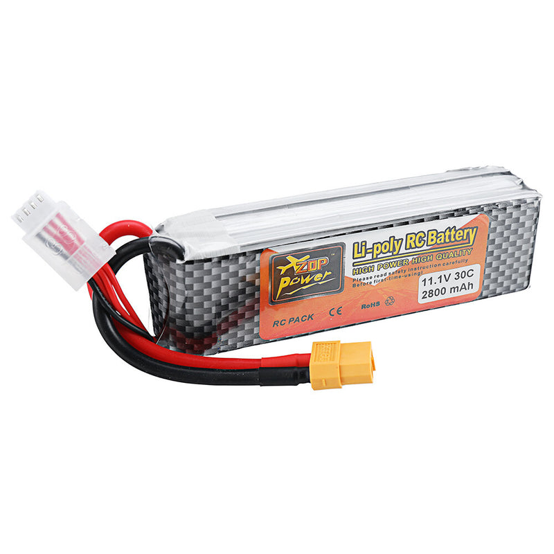 ZOP Power 11.1V 2800mAh 3S 30C Lipo Battery XT60 Plug