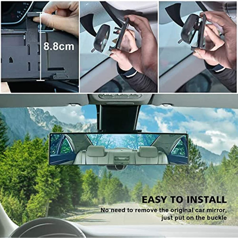 Universal Anti glare Wide Angle Rearview Mirror Car Interior Rear View Baby Rearview Mirror Safety