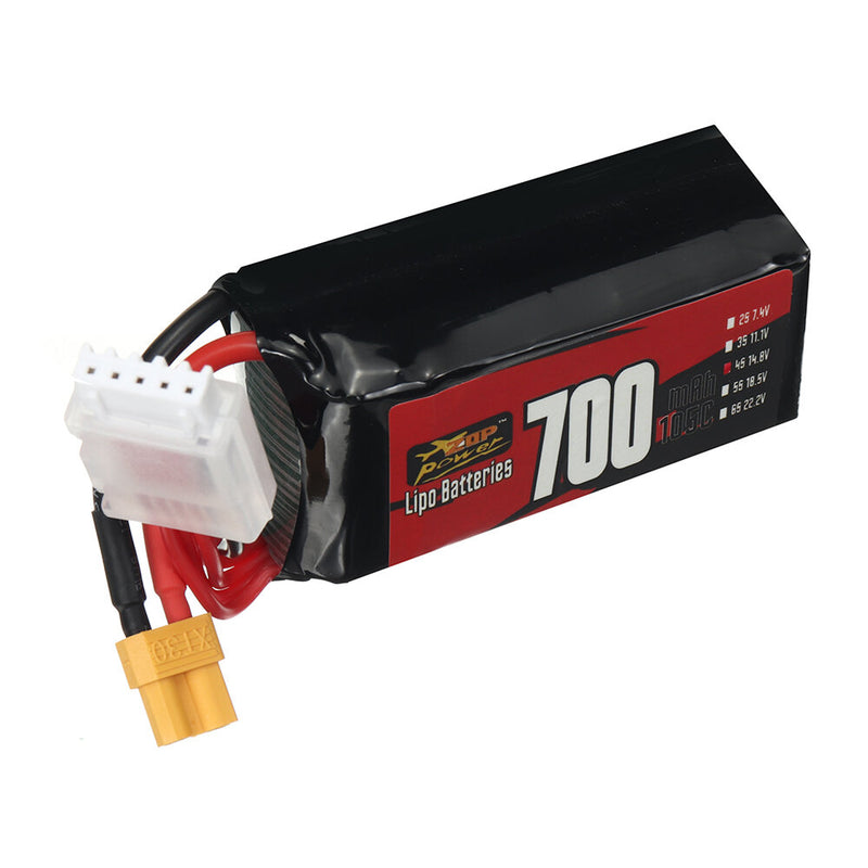 ZOP Power 4S 14.8V 700mAh 105C 10.36Wh LiPo Battery XT30 Plug for RC Helicopter Airplane