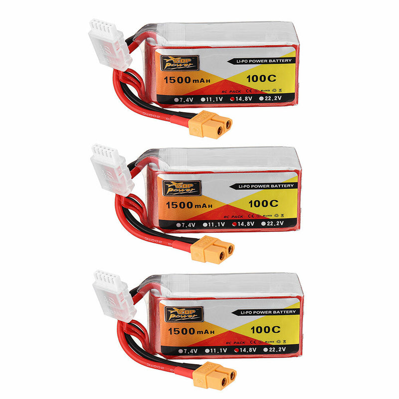 ZOP POWER 14.8V 1500mAH 100C 4S Lipo Battery With XT60 Plug for Eachine Wizard X220S FPV Racer RC Drone