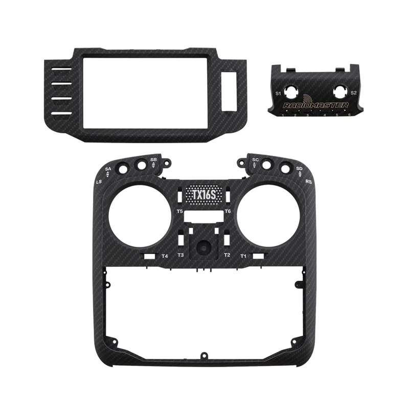 Radiomaster TX16S MKII Transmitter Carbon Fiber Faceplate Set DIY Replacement Accessories