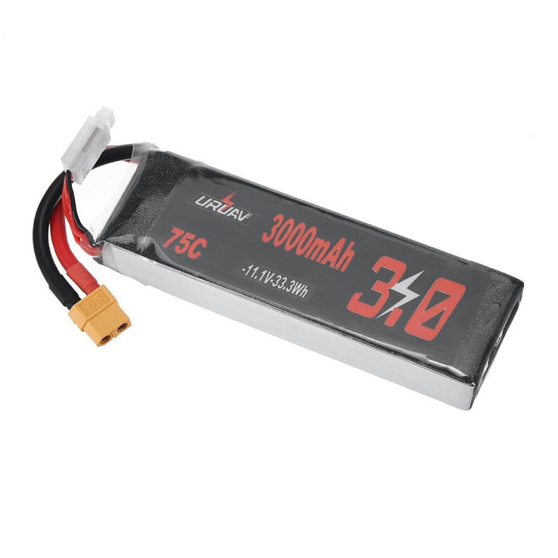 URUAV Power 11.1V 3000mAh 75C 3S LiPo Battery XT60 Plug for RC Drone