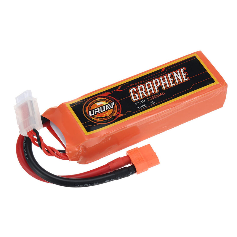 URUAV GRAPHENE 11.1V 2200mAh 100C 3S LiPo Battery XT60 Plug for RC Drone