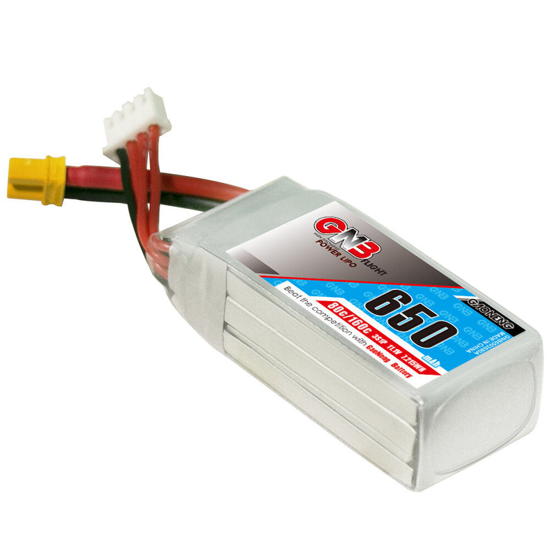 Gaoneng GNB 11.1V 650mAh 80C 3S LiPo Battery XT30 Plug for RC Drone