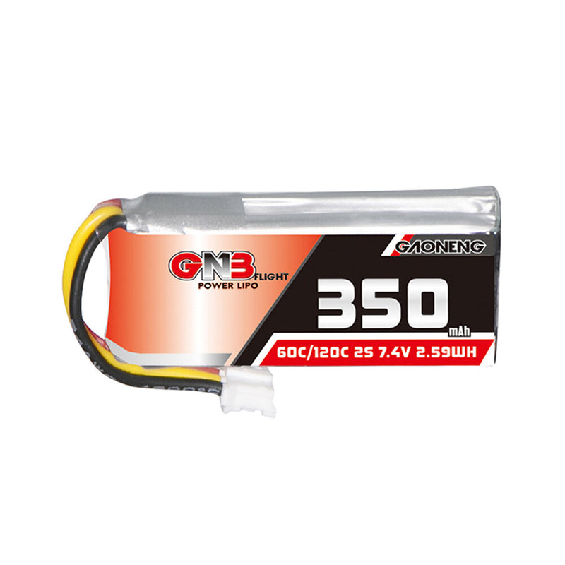 Gaoneng GNB3502S60A 7.4V 350mAh 60C 2S LiPo Battery PH2.0 Plug for 1:28 RC Car