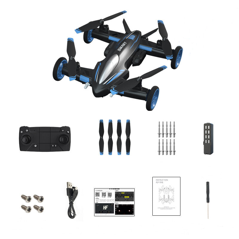 JJRC H110 2-In-1 Land Air Dual Mode WiFi FPV with 4K HD 480P Camera Altitude Hold Flying Car Battle 2.4G RC Drone Quadcopter RTF