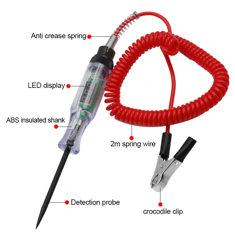 Electrical Voltage Tester Pen Probe Lamp Auto Car Light Circuit Tester Lamp Detector Diagnostic Test Tools