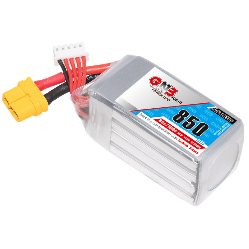 Gaoneng 14.8V 850mAh 80C 4S LiPo Battery XT60 Plug for RC Drone