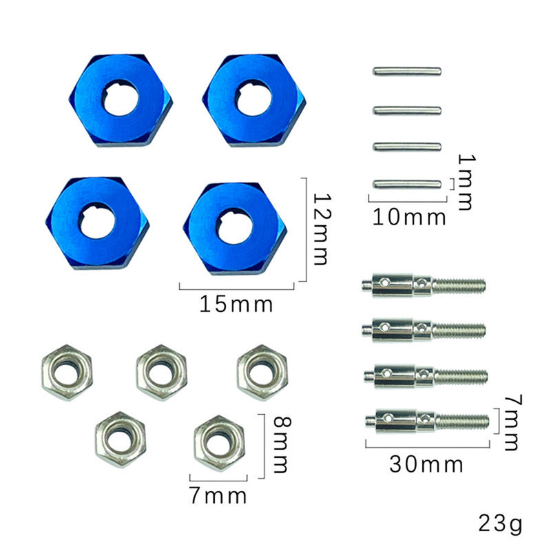 LDR/C LDP06 1/12 Unimog 435 RC Car Upgraded Metal Hex Adapter 12mm LP0008 Vehicles Models Spare Parts