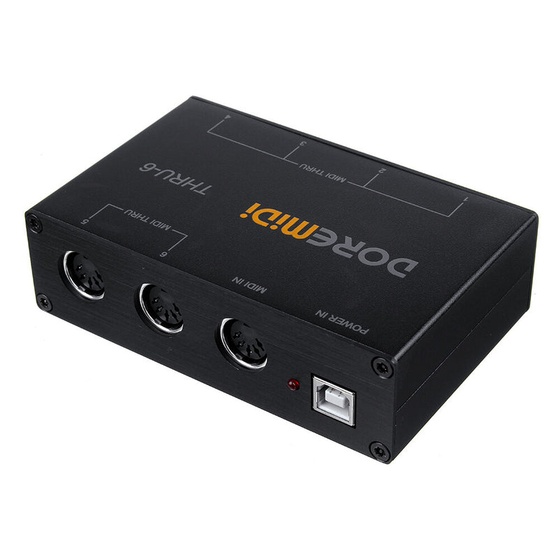 DOREMiDi THRU-6 MIDI Interfaces Controller THRU 6 Thru Box Controller Adapter Converter 1 Input and 6 Output