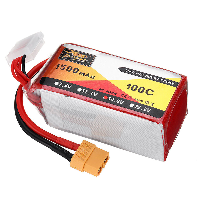 ZOP POWER 14.8V 1500mAH 100C 4S Lipo Battery With XT60 Plug for Eachine Wizard X220S FPV Racer RC Drone