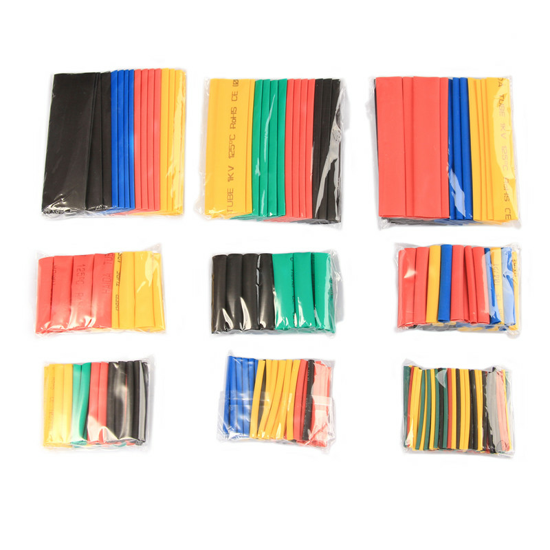 328/560PCS Heat Shrink Tube Thermoresistant Heat-shrink Tubing Wrapping Kit Electrical Connection Wire Cable Insulation Sleeving