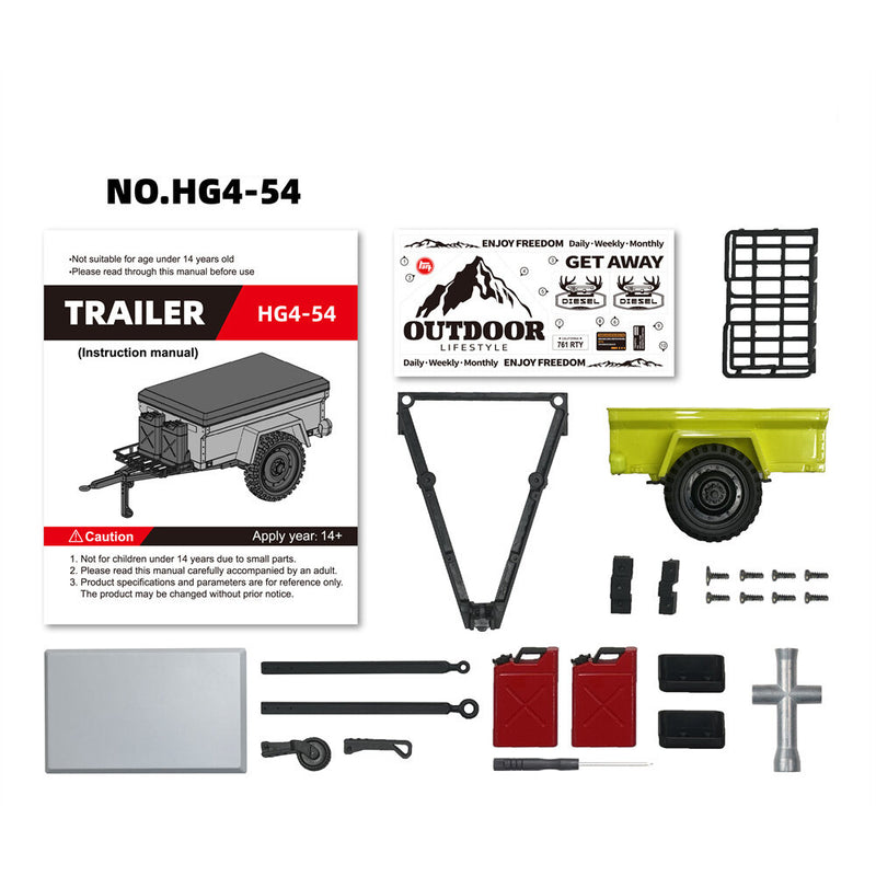 HG TRASPED HG4-54 Trailer Accessories for SUZUKI JIMNY HG4-53 1/16 RC Cars Vehicles Models Parts