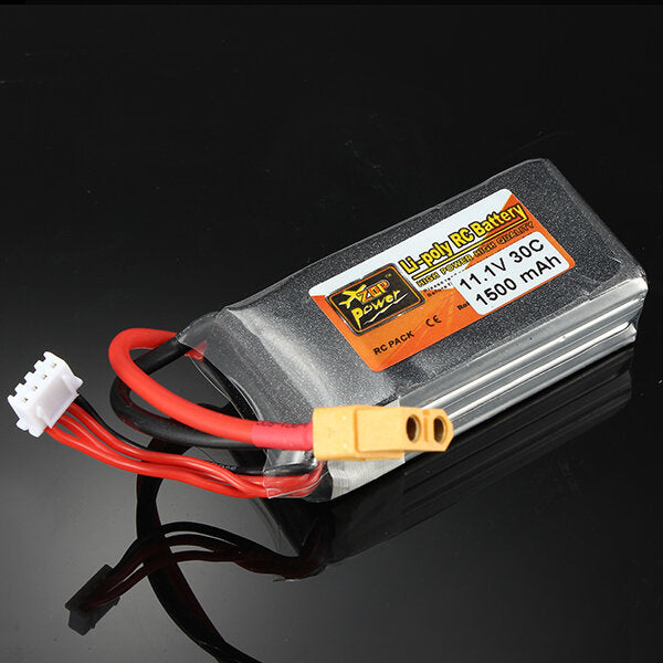 ZOP Power 11.1V 1500mAh 3S 30C Lipo Battery XT60 Plug