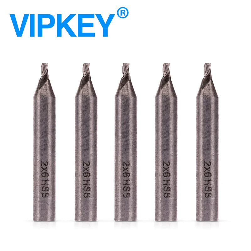 5pcs 1.5mm 2.0mm 2.5mm 3.0mm HSS End Milling Cutters For Different Brand Vertical Key Machines Parts Drill bit Locksmiths Tools