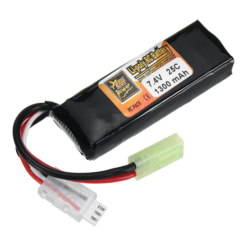 ZOP Power 2S 7.4V 1300mAh 25C LiPo Battery T Plug for RC Car Airplane Helicopter