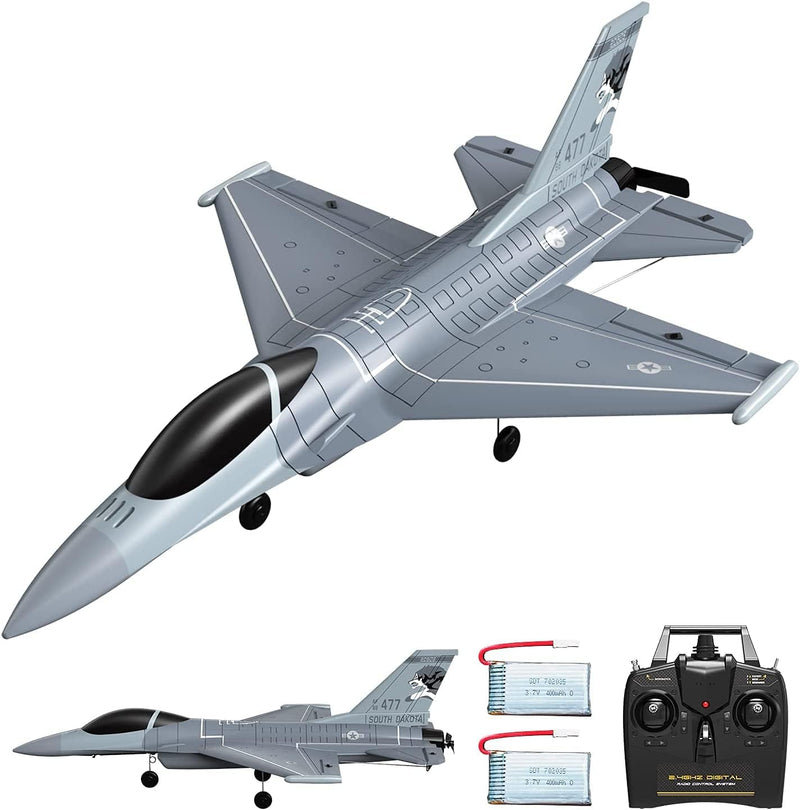 VOLANTEXRC 4CH RC Plane 2.4GHz RC Jet F-16 Fighting Falcon RC Airplane Fighter Ready to Fly with Xpilot Stabilizer System, One Key Aerobatic Perfect for Adults (761-10)