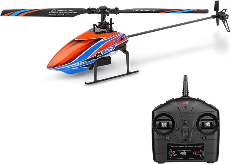 GoolRC RC Helicopter, WLtoys XK K127 Remote Control Helicopter, 4 Channel RC Aircraft with 6-Axis Gyro, Altitude Hold, One Key Take Off/Landing, Easy to Fly for Kids and Beginners, Include 3 Batteries