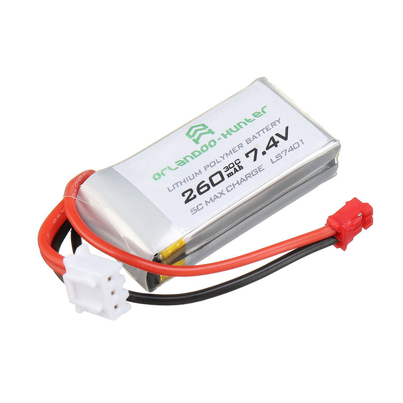 Orlandoo Hunter 7.4V 260mAh 30C 2S Lipo Battery PH2.0 Plug for OH32A02 OH32A03 OH35A01 1/32 1/35 RC Car