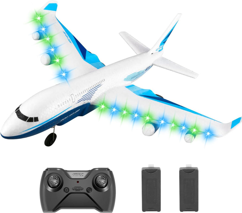 4DRC RC Plane,G2 Remote Control Jet Airplane for Beginners Adult, Ready to Fly Airplane with One Key Aerobatic,LED Light,4-Axis Fighter Jet,2.4Ghz Plane for Kids Boys Girls Beginner,2 Battery