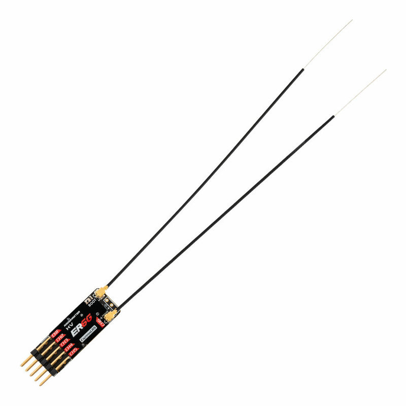 Radiomaster ER6-G/ER6-GV 2.4GHz 6CH ExpressLRS ELRS RX 50mW PWM Receiver Support Voltage Telemetry for FPV RC Drone Airplane Glider