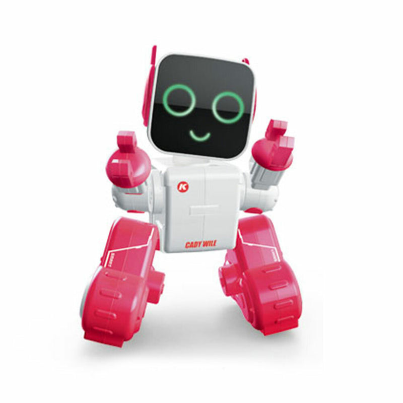 JJRC-R4 Pink Kidiwayle English Version Intelligent Programming Robot with Voice Control and Gesture Recognition for Kids and Beginners