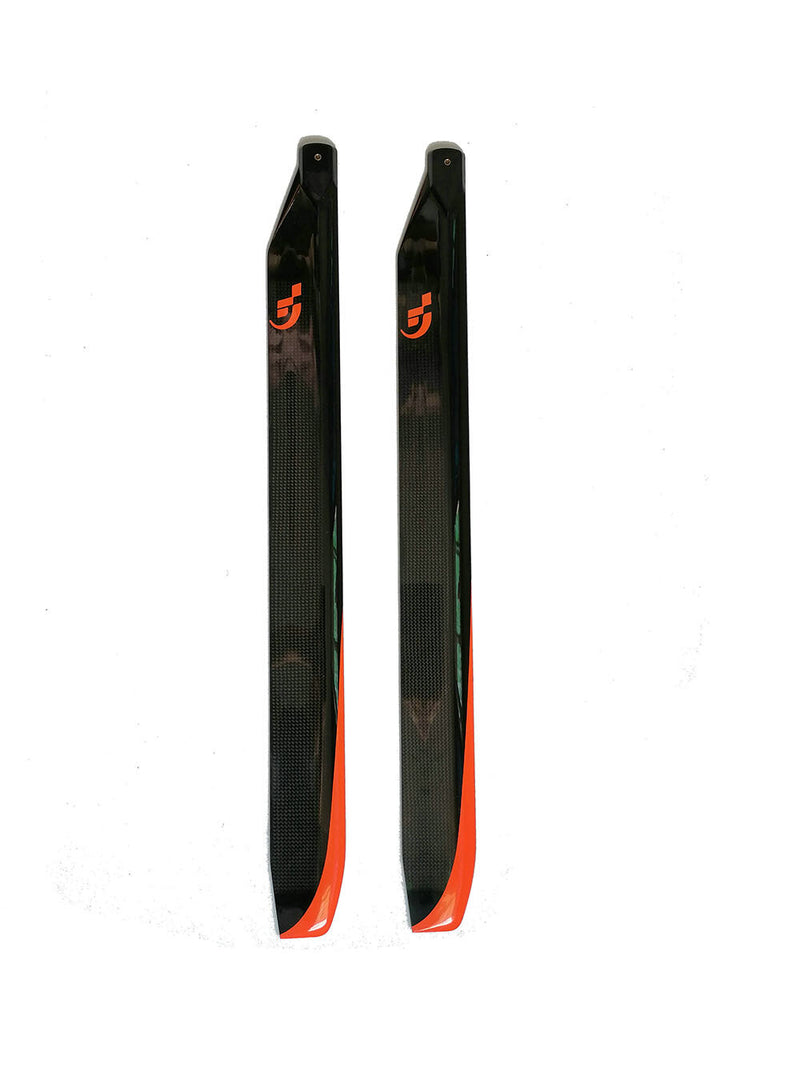 1 Pair FUNFLY 610mm Carbon Fiber Main Blade for 600 Class Helicopter