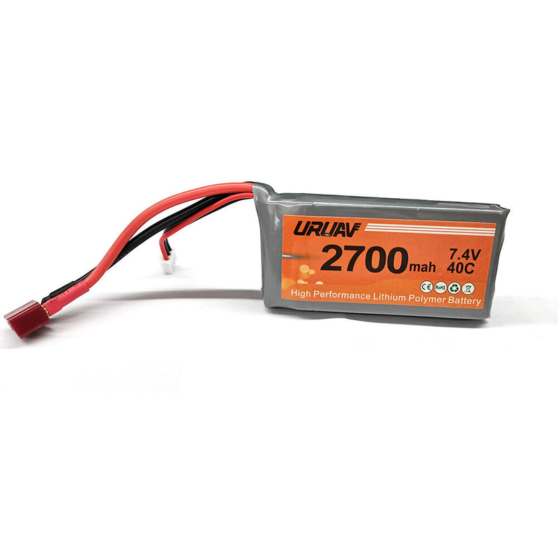 URUAV 7.4V 2700MAH 40C Lipo Battery T Plug For Wltoys 12427 12428 12423 Feiyue FY03 FY01 FY02 FY08 RC Car Parts