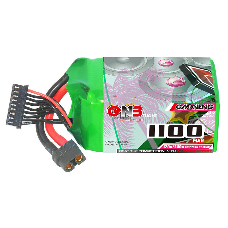 GAONENG GNB 8S 29.6V 1100mAh 120C Graphene LiPo Battery XT60 XT90 Plug for HeliCopter RC Drone FPV Racing