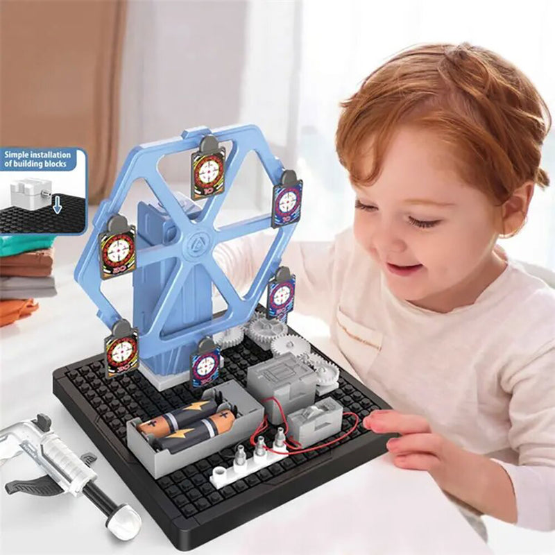 DL0103 66Pcs/Set DIY Assembly Electronic Mechanical STEM Toys Science Experiment Teaching Rotating Target Educational