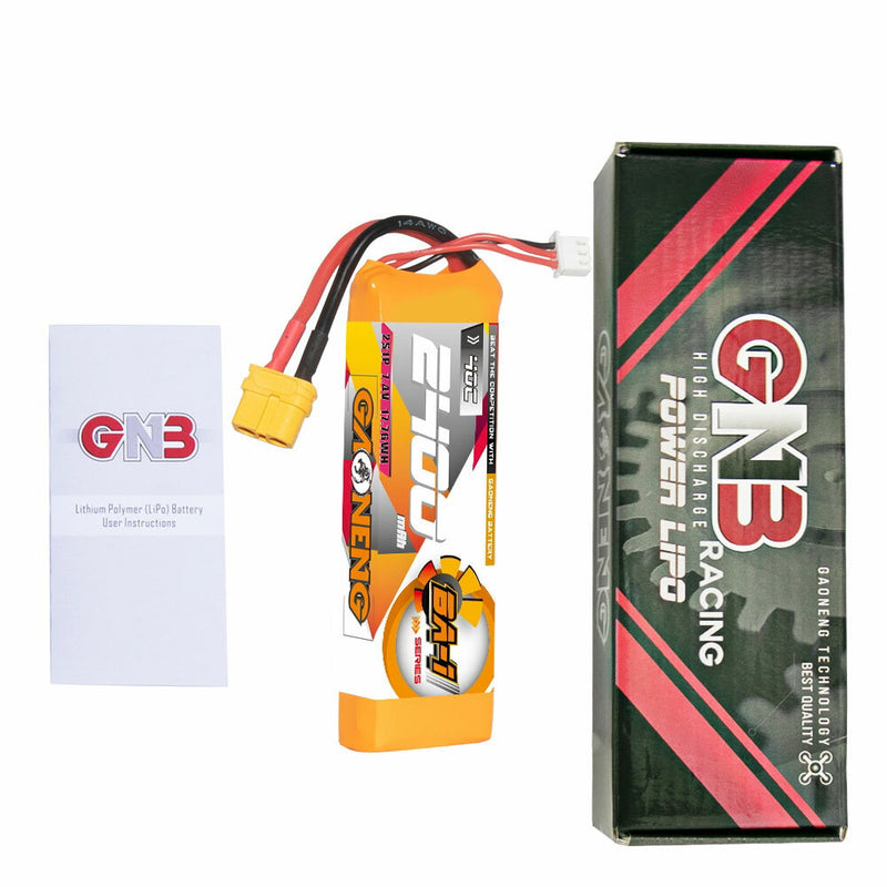 Gaoneng GNB 7.4V 2400mAh 40C 2S LiPo Battery T Plug / XT60 Plug for 1/12 1/14 1/16 RC Car Volantexrc RC Boat Aerial Photography Model