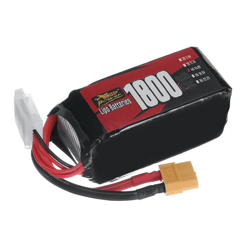 ZOP Power 4S 14.8V 1800mAh 120C LiPo Battery XT60 Plug for RC Drone