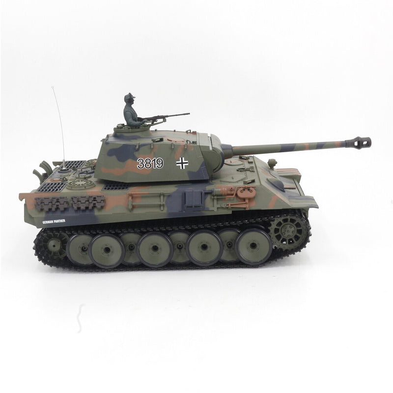 Heng Long 3819-1 7.0 1/16 2.4G Larger Germany Panther RC Tank Infrared Battle Launch Vehicles Models Smoke Sound Toys