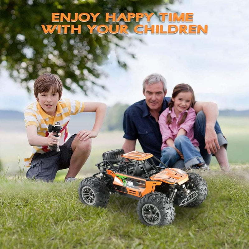 VATOS RC Cars,1:16 Scale All Terrain Remote Control Car,2WD 2.4 GHz Off Road High Speed 20 Km/h RC Monster Truck Racing Cars Electric Vehicle with Two Batteries, Xmas Gifts for Kid Boys Girls & Adults