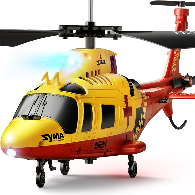 SYMA Remote Control Helicopter - S53H Rescue RC Helicopter with Upgraded Protection System, Lifelike Simulation, Easy to Fly and Altitude Hold, Educational Toy & Gift for Boys Girls Beginners