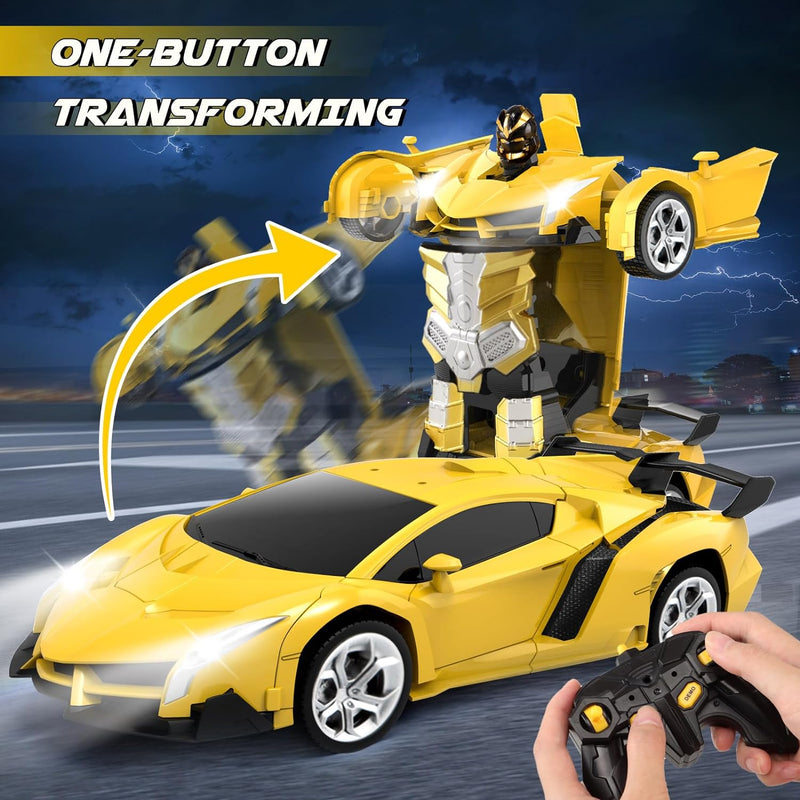 Remote Control Car Toys - Transform RC Cars for Kids, One Button Transformation, 360 Degree Rotating Drifting, 2.4Ghz & 1:18 Scale, Gift for Kids Age 4 5 6 Years Old Boys and Girls