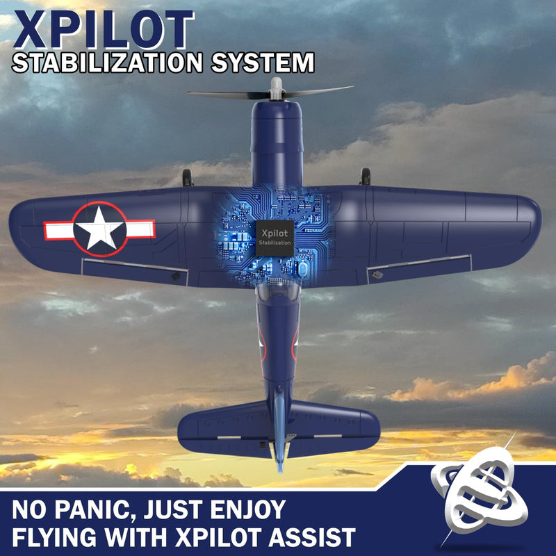 LEAMBE 4 Channel RC Plane - Ready to Fly Aerobatic Aircraft, Easy Control for Beginners, F4U Corsair RC Airplane Best Gift for Kids