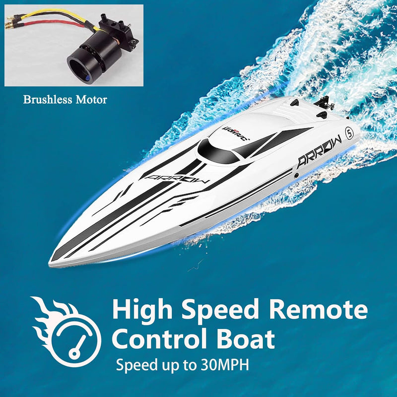Cheerwing 25" RC Brushless 30 MPH High Speed Boat Large Racing Remote Control Boat for Adults Kids