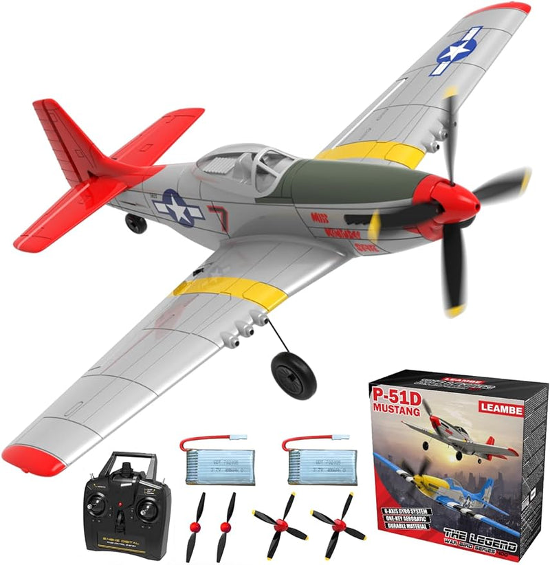 LEAMBE Remote Control Aircraft Plane, RC Plane with 3 Modes for Easy U-Turns and Control for Adults & Kids