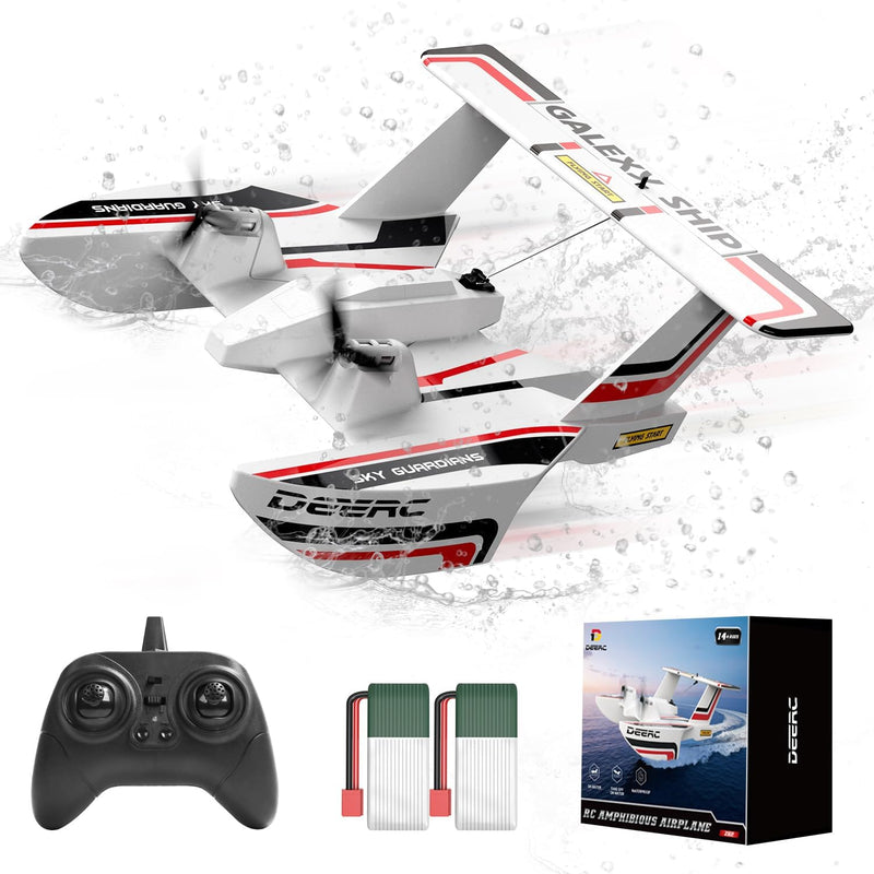 DEERC RC Plane 3 Channel BF-109 Remote Control Airplane Fighter Toys,2.4GHz 6-axis Gyro Stabilizer RTF Glider Aircraft Plane with 2 Batteries,Easy to Fly for Adults Kids Beginners Boys