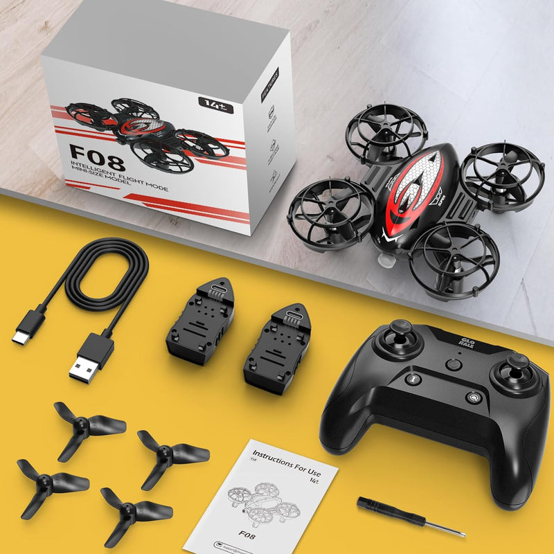 Mini Drone for kids and Beginners RC Quadcopter Indoor Small Helicopter Plane with Auto Hovering, 3D Flip, Headless Mode and 2 Batteries, Great Toy Gift (UBT19)