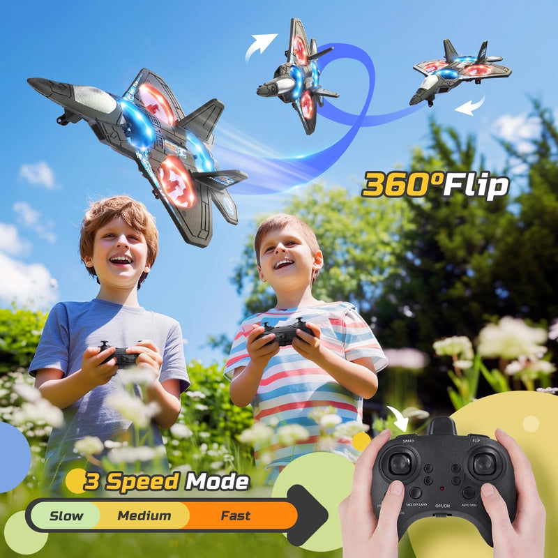 HOLYFUN Drone for Kids and Beginners RC Plane with Light, Remote Control Airplane Quadcopter Helicopter with Auto Hovering, 3D Flip and 2 Batteries (18 Mins), Great Gift Toy for Boys and Girls