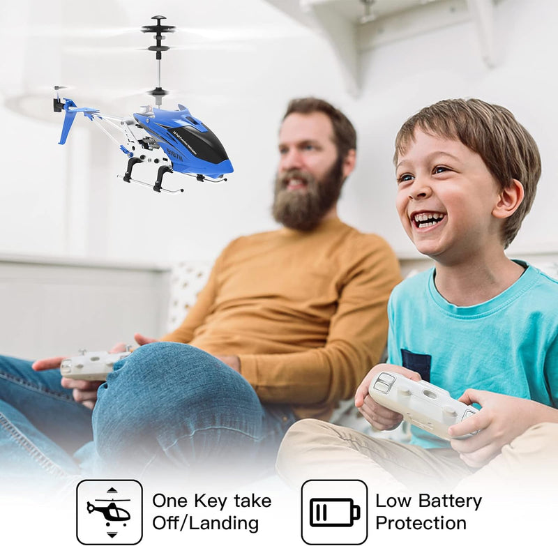 Cheerwing Remote Control Helicopter,SYMA S107H RC Helicopter with Altitude Hold, One Key Take Off/Landing,Mini Helicopter with Gyro for Adults Kids(Blue)