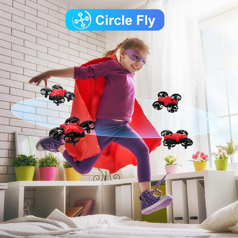 Drones for Kids, ACIXX RC Mini Drone for Kids and Beginners, RC Quadcopter Indoor with Headless Mode, Small Helicopter with 3D Flip, Auto Hovering, Great Birthday Christmas Gift for Boys and Girls(Red)