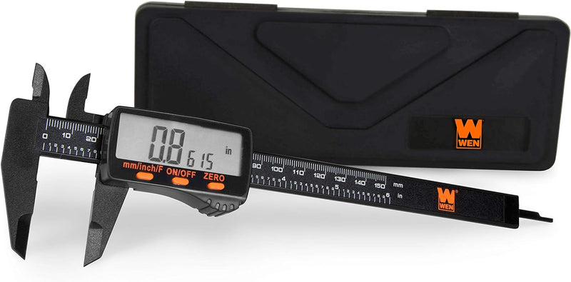 WEN 10761 Electronic 6.1-Inch Digital Caliper with LCD Readout and Storage Case