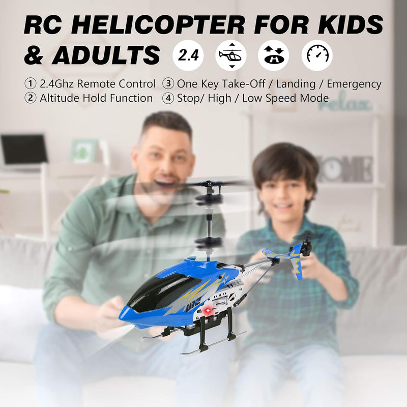 Cheerwing U12 Remote Control Helicopter with Altitude Hold, Mini RC Helicopter for Adults Kids, One Key take Off/Landing and 2 Batteries